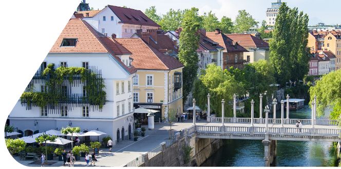 Ljubljanica view from our apartment.