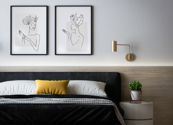 Well designed bedroom.