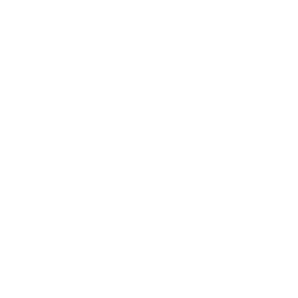 White running person icon on a black background.