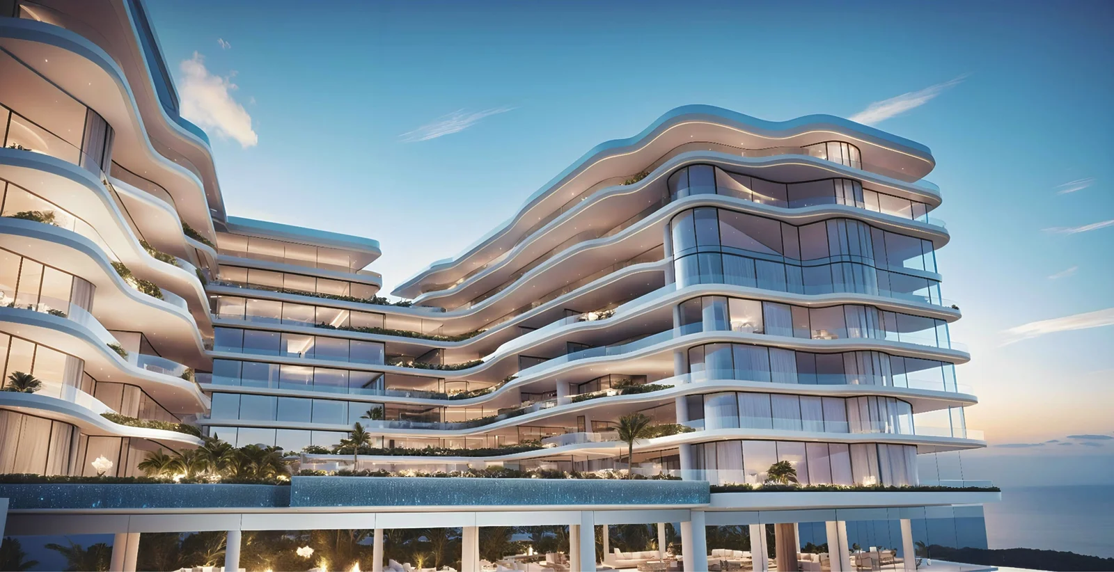 Vistal Victoria Swarovski aerial exterior view, Al Mouj Muscat Oman