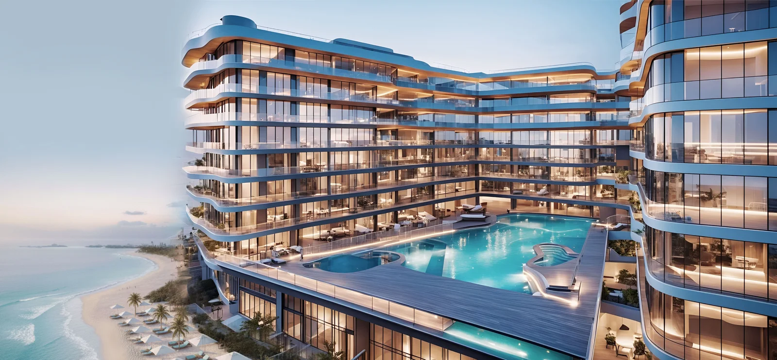 Vistal Victoria Swarovski beachfront facade exterior, Al Mouj Muscat Oman