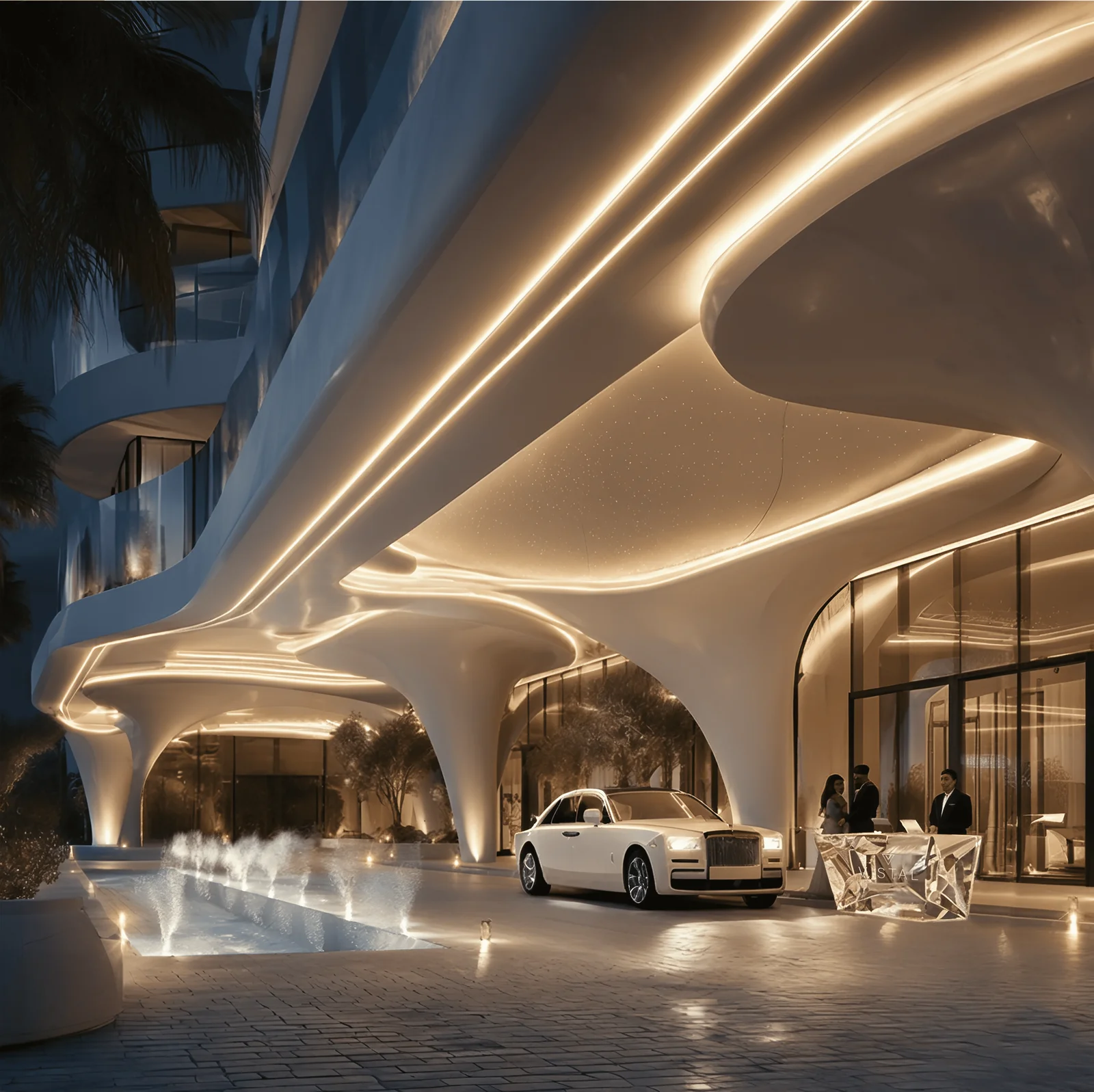 Vistal Victoria Swarovski exterior pool deck with sea view, Al Mouj Muscat