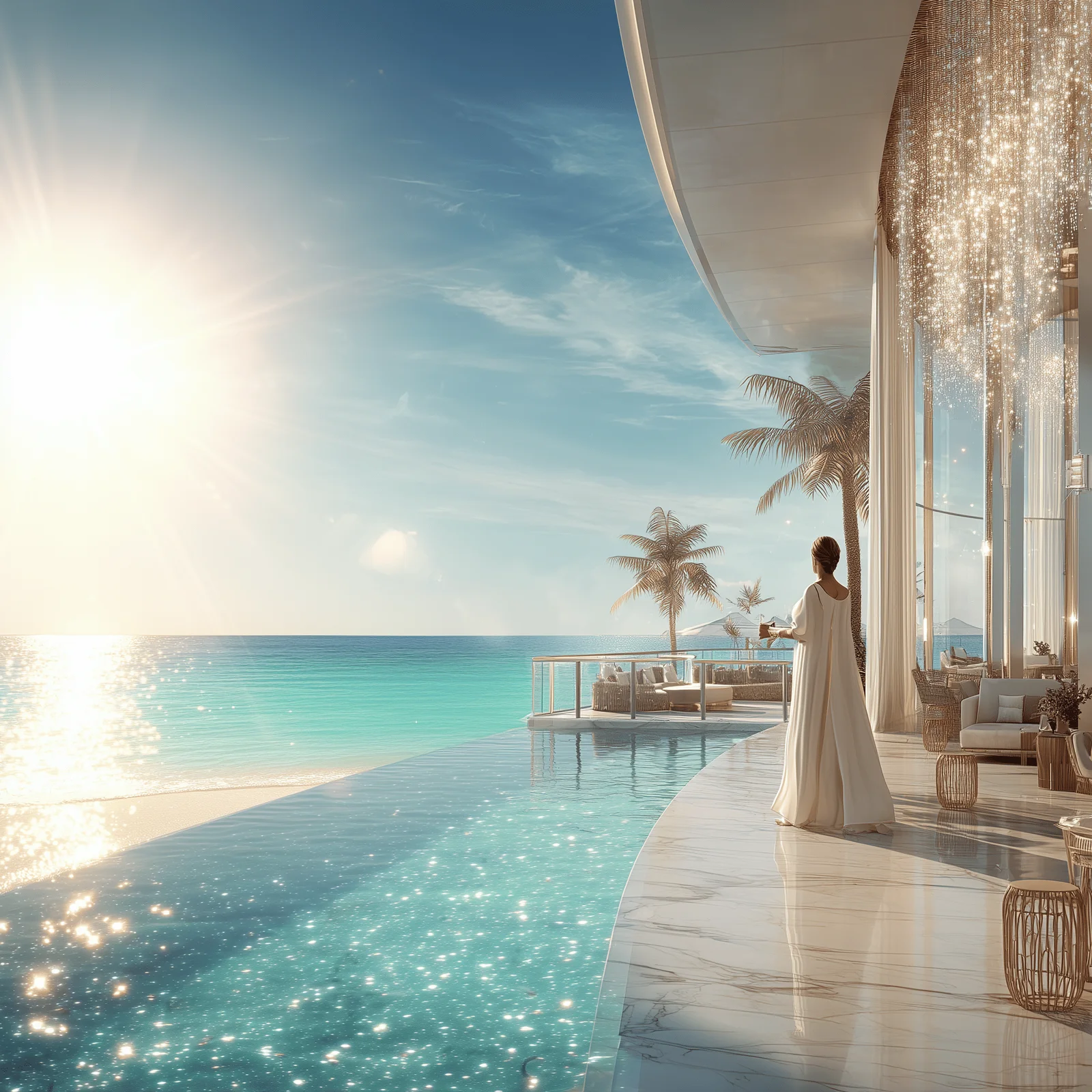 Vistal Victoria Swarovski site context with Al Mouj Marina, Muscat Oman