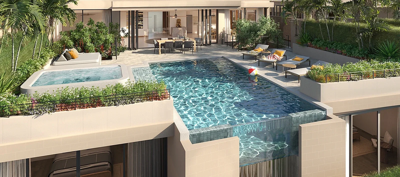 Banyan Tree Aegir elevated pool and jet pool on private terrace