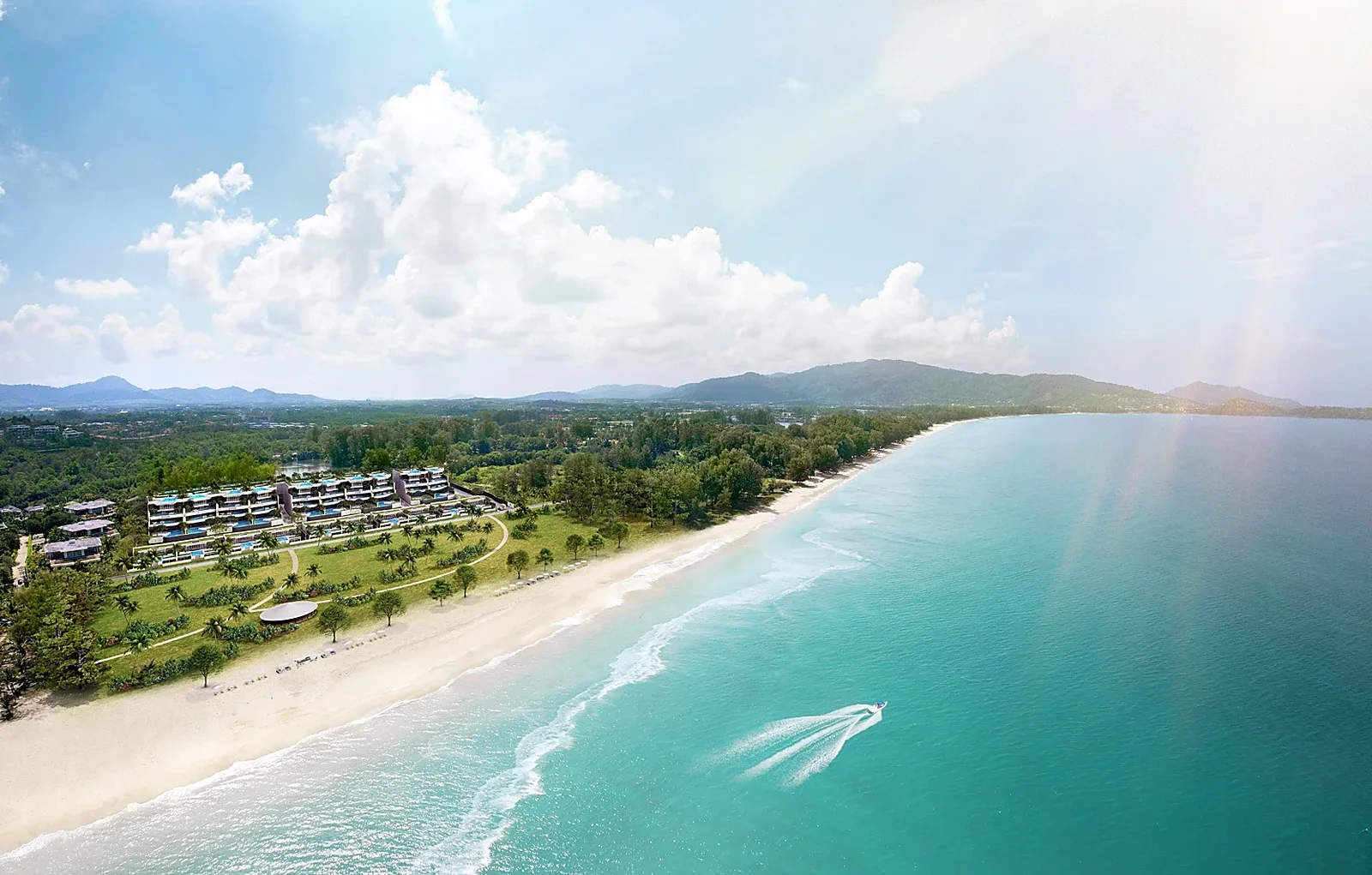 Banyan Tree Aegir Bang Tao coastline aerial view