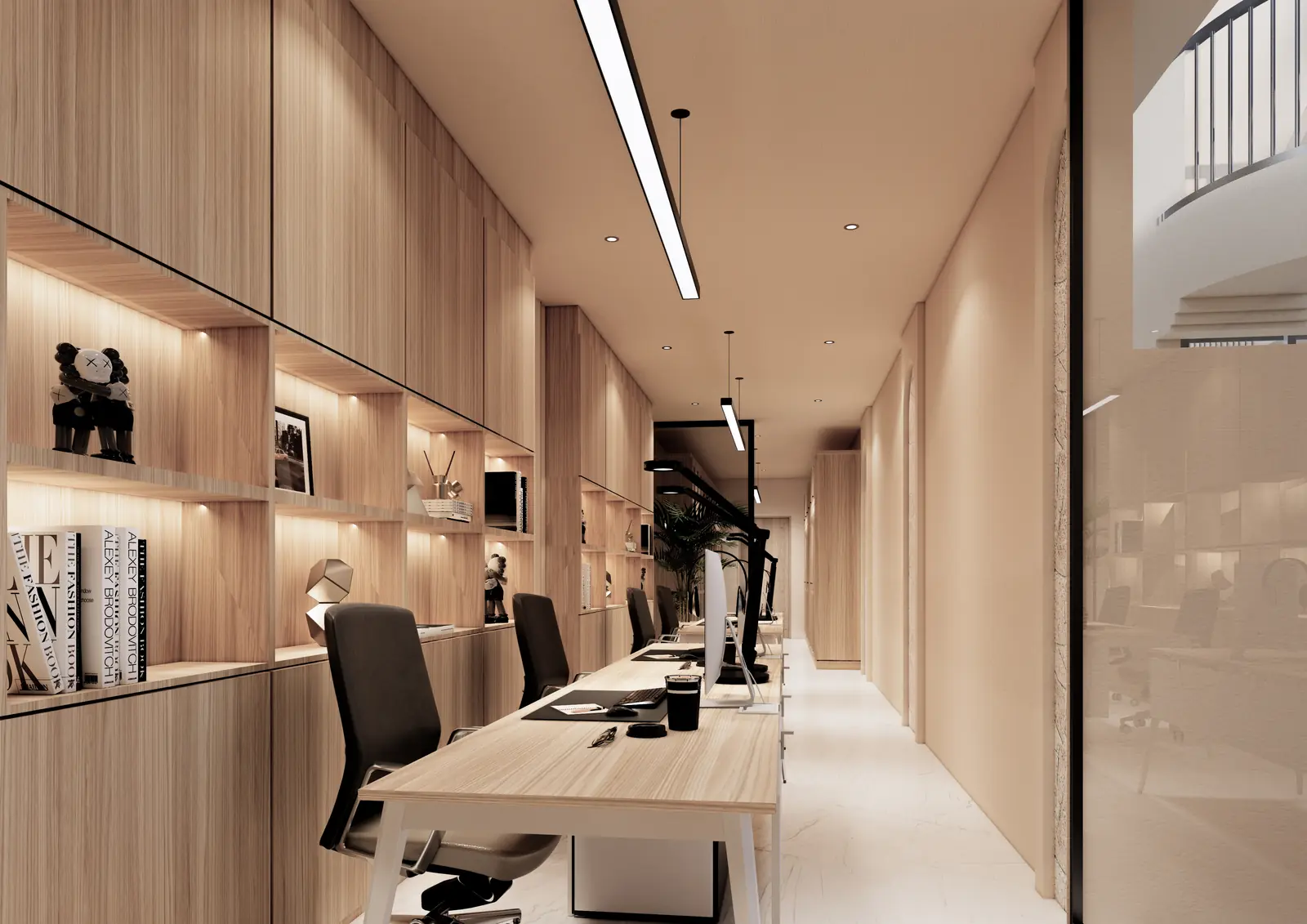 The Coco Boulevard co-working space with built-in desks