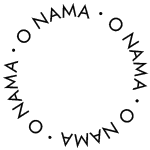 Circular pattern of the words 'O NAMA' repeated six times in a ring formation.