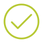Green check mark inside a circle indicating approval or completion.