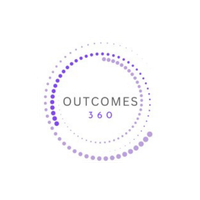 Outcomes360 logo, lavender circles in a spiral