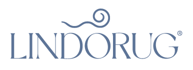 Lindorug brand logo in dark blue typography on a transparent background.