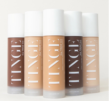 Tinge Beauty body make-up product packaging