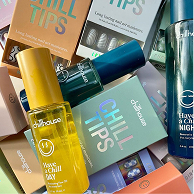 Chillhouse beauty products arranged in flat lay for client showcase.