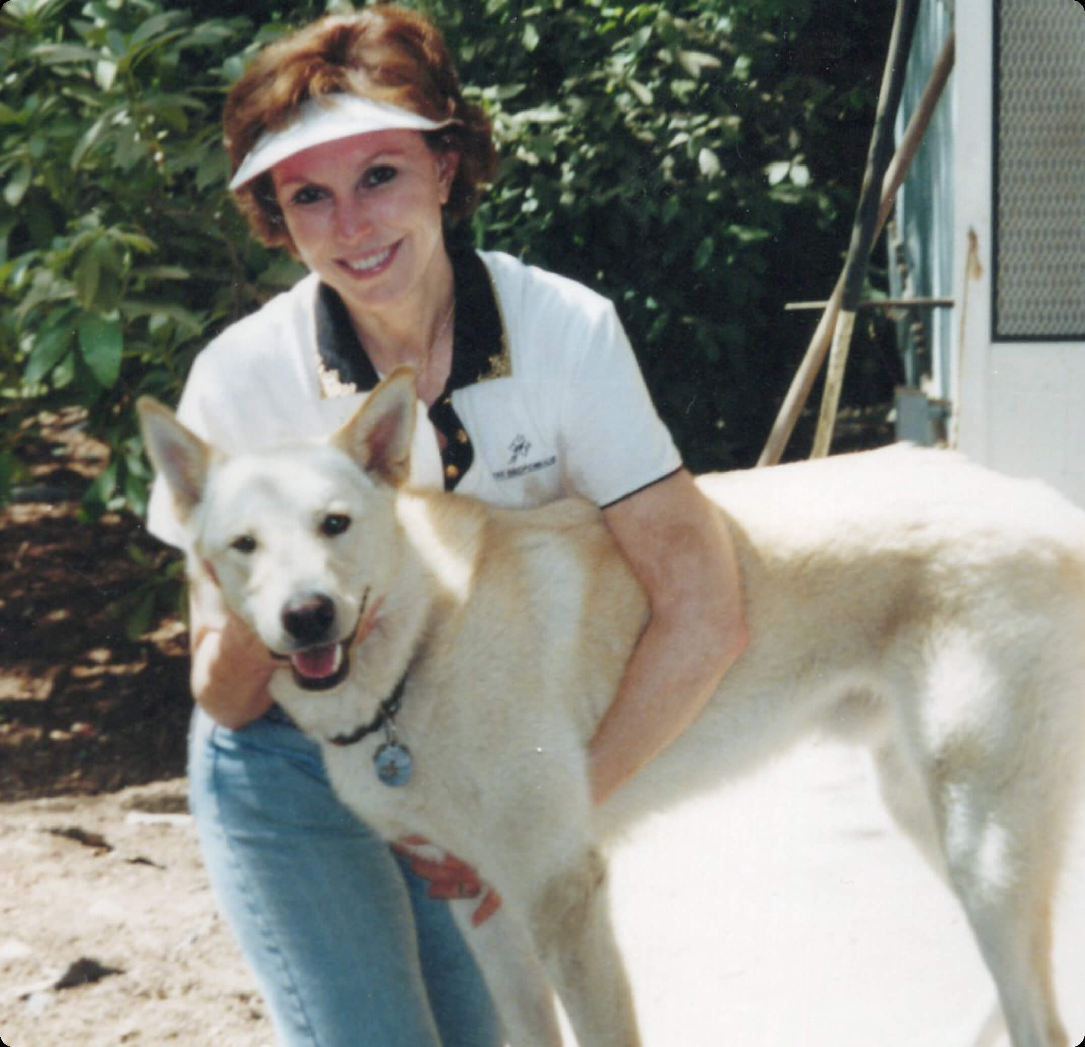 Ana Maria Weidner with dog