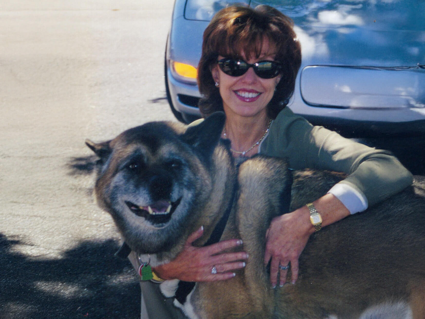 Ana Maria Weidner with dog