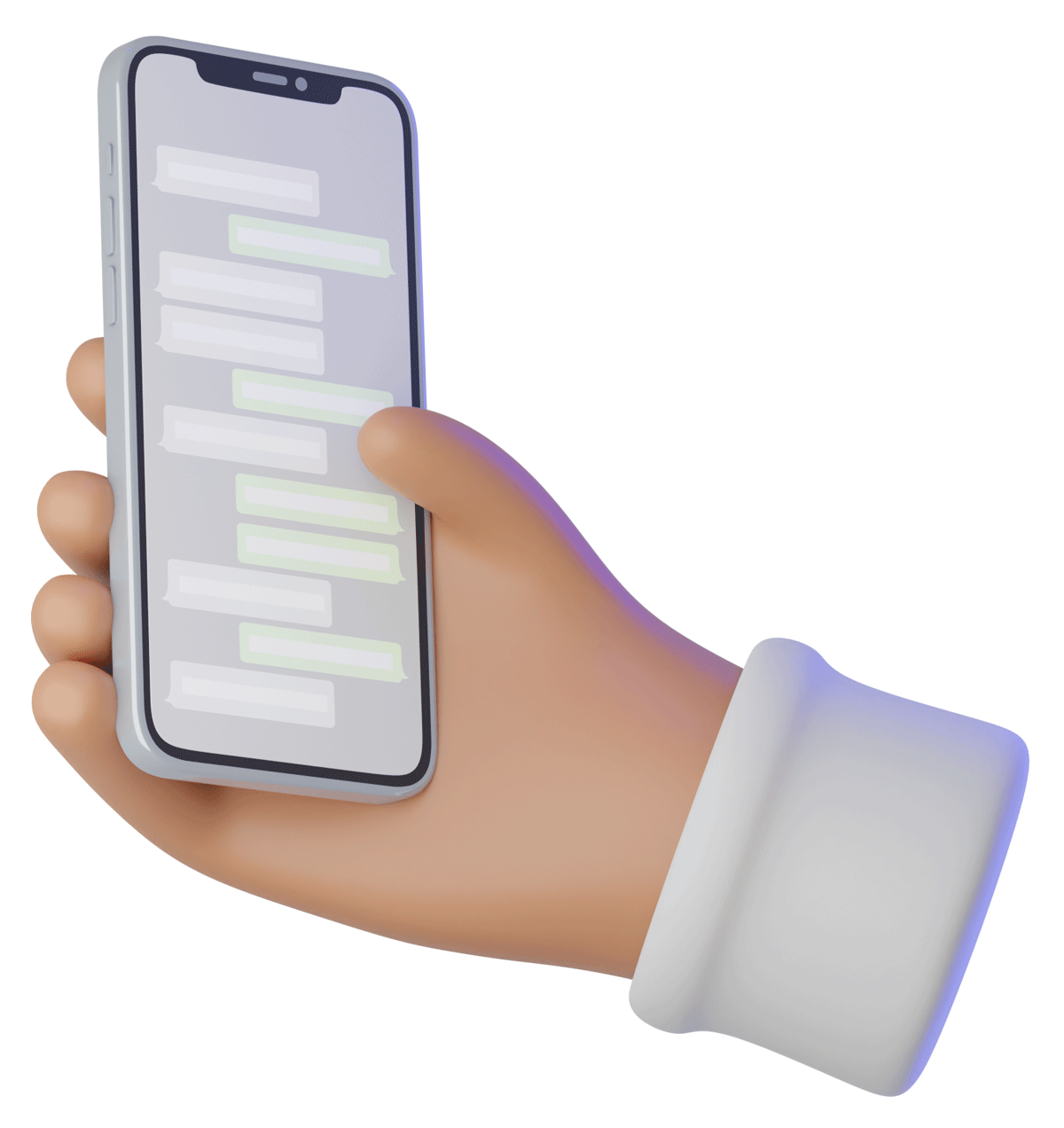 Hand holding mobile phone