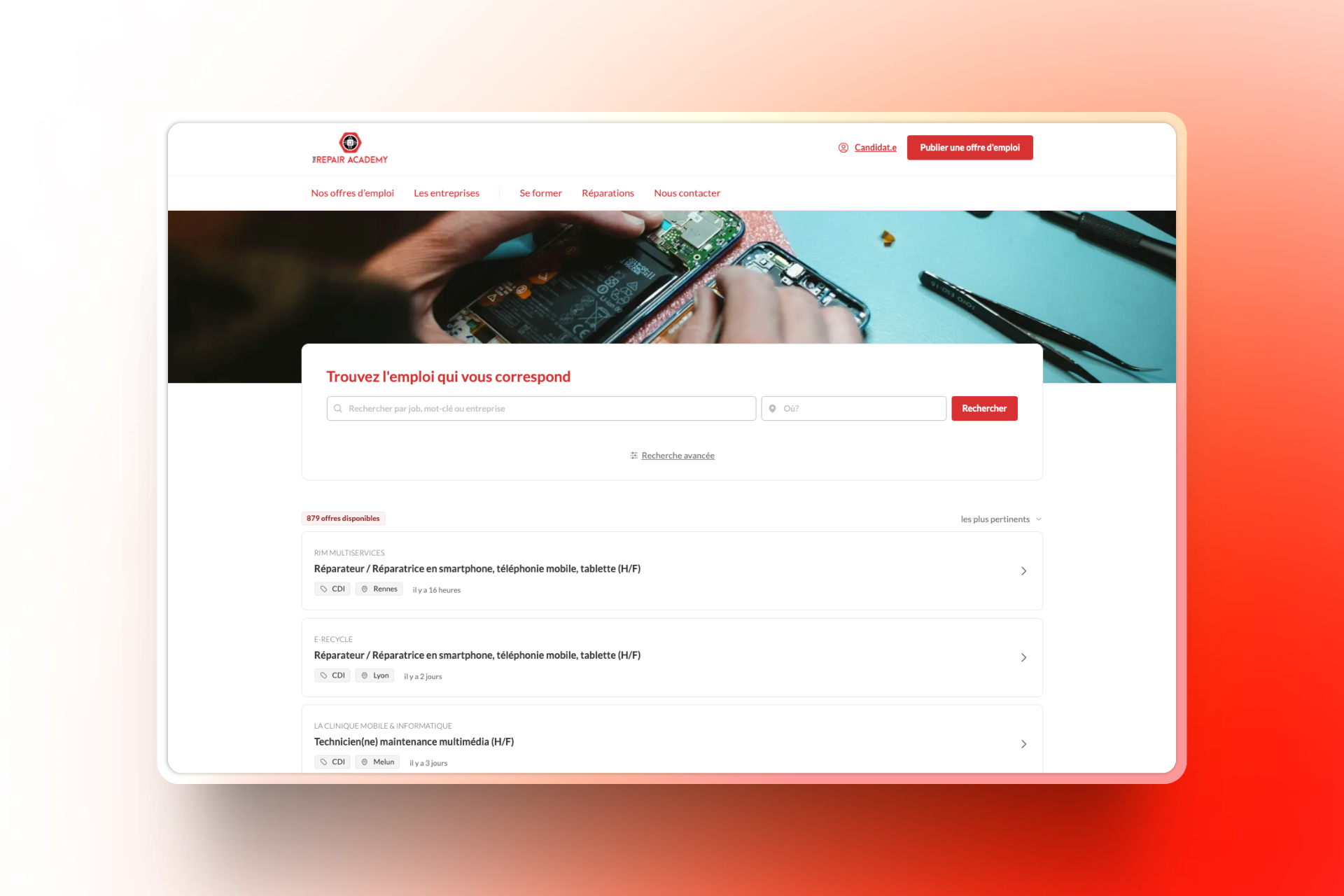 jobboard The Repair Academy