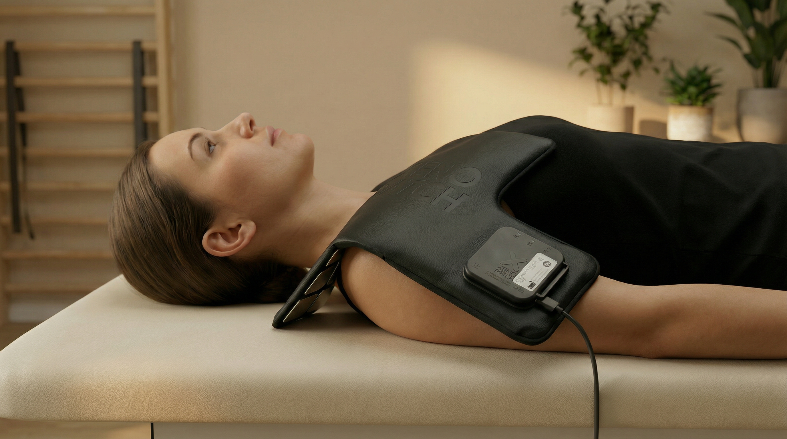 XenoHeat Anwendung an der Schulter