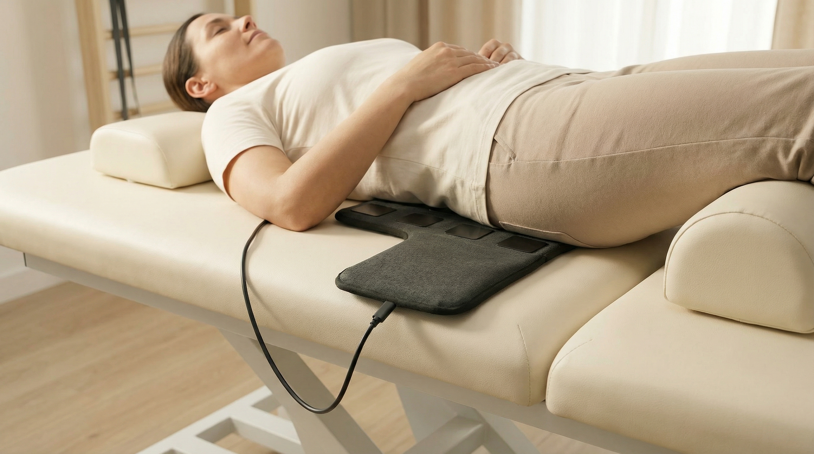 XenoHeat Anwendung an der Lendenwirbelsäule