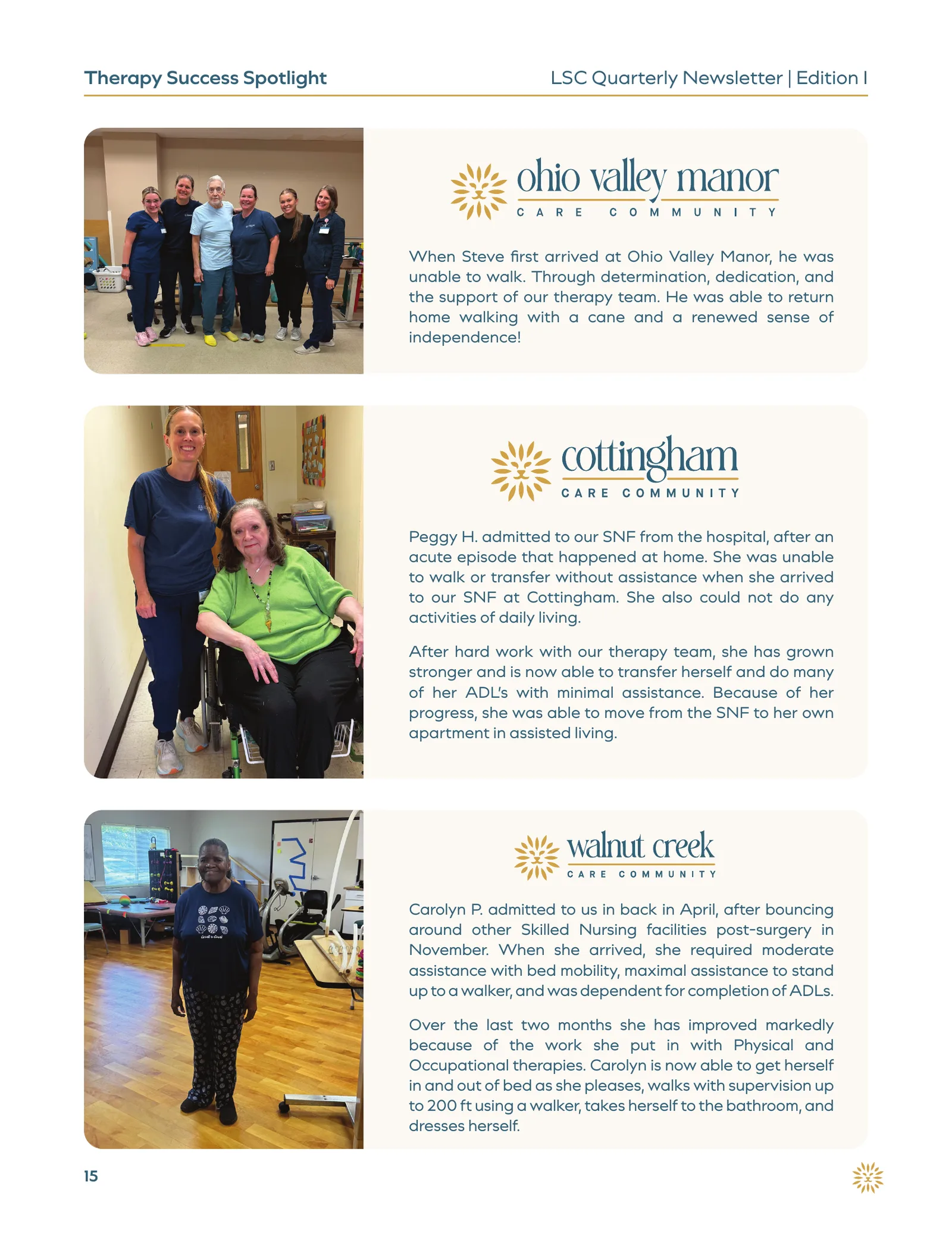 Lionstone Quarterly Newsletter page 15