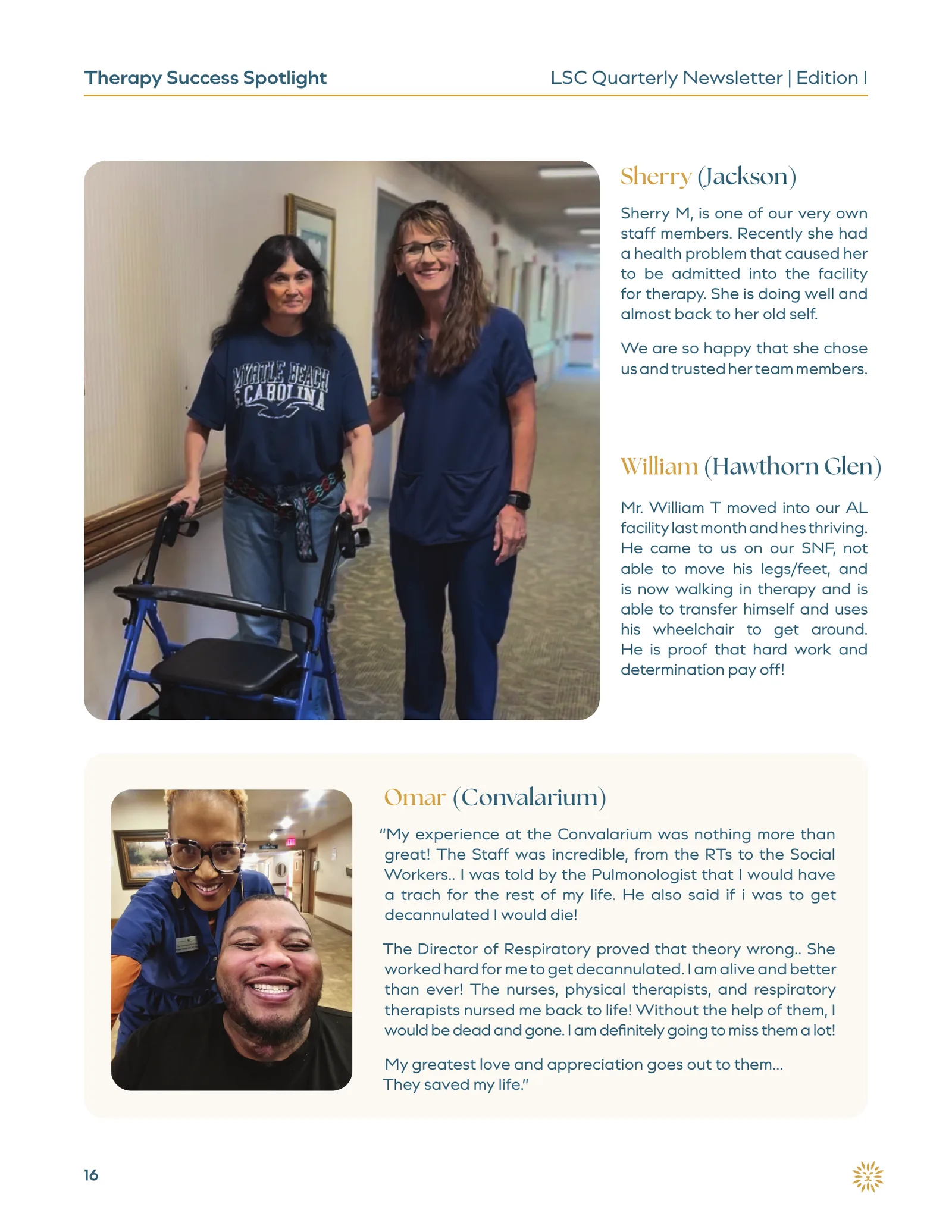 Lionstone Quarterly Newsletter page 16