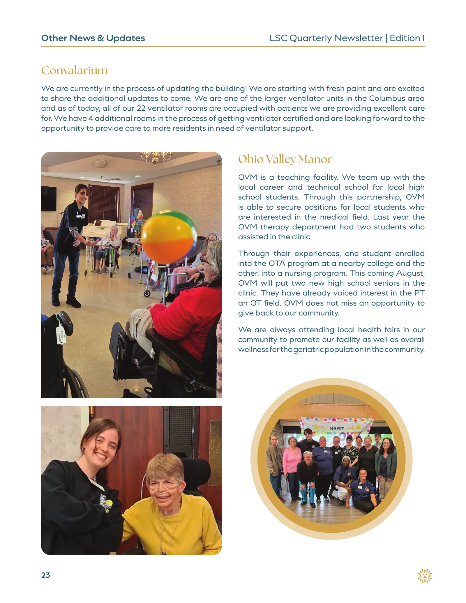 Lionstone Quarterly Newsletter page 23