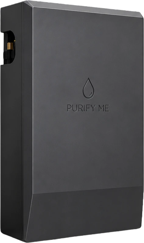 The Purify Me whole-home filtration unit installed at the mains
