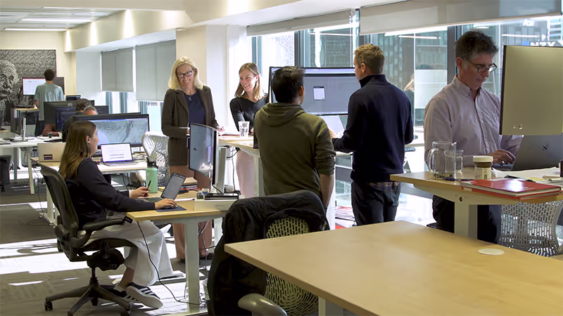 M2X team working in office