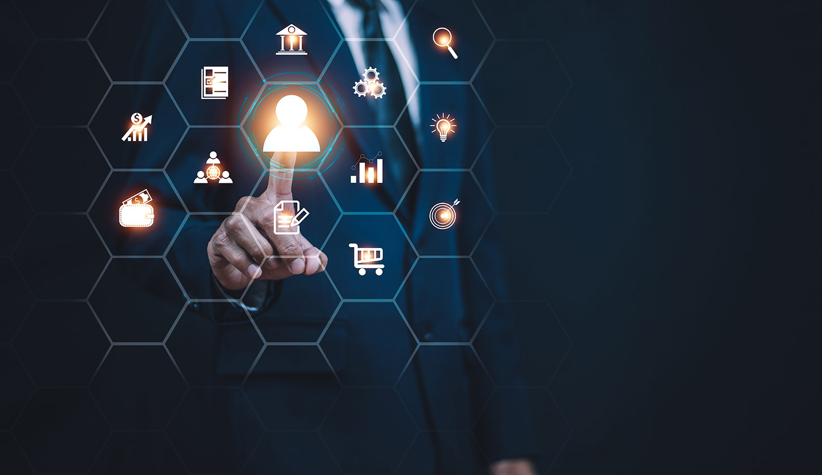 Graphic of smart, AI technology