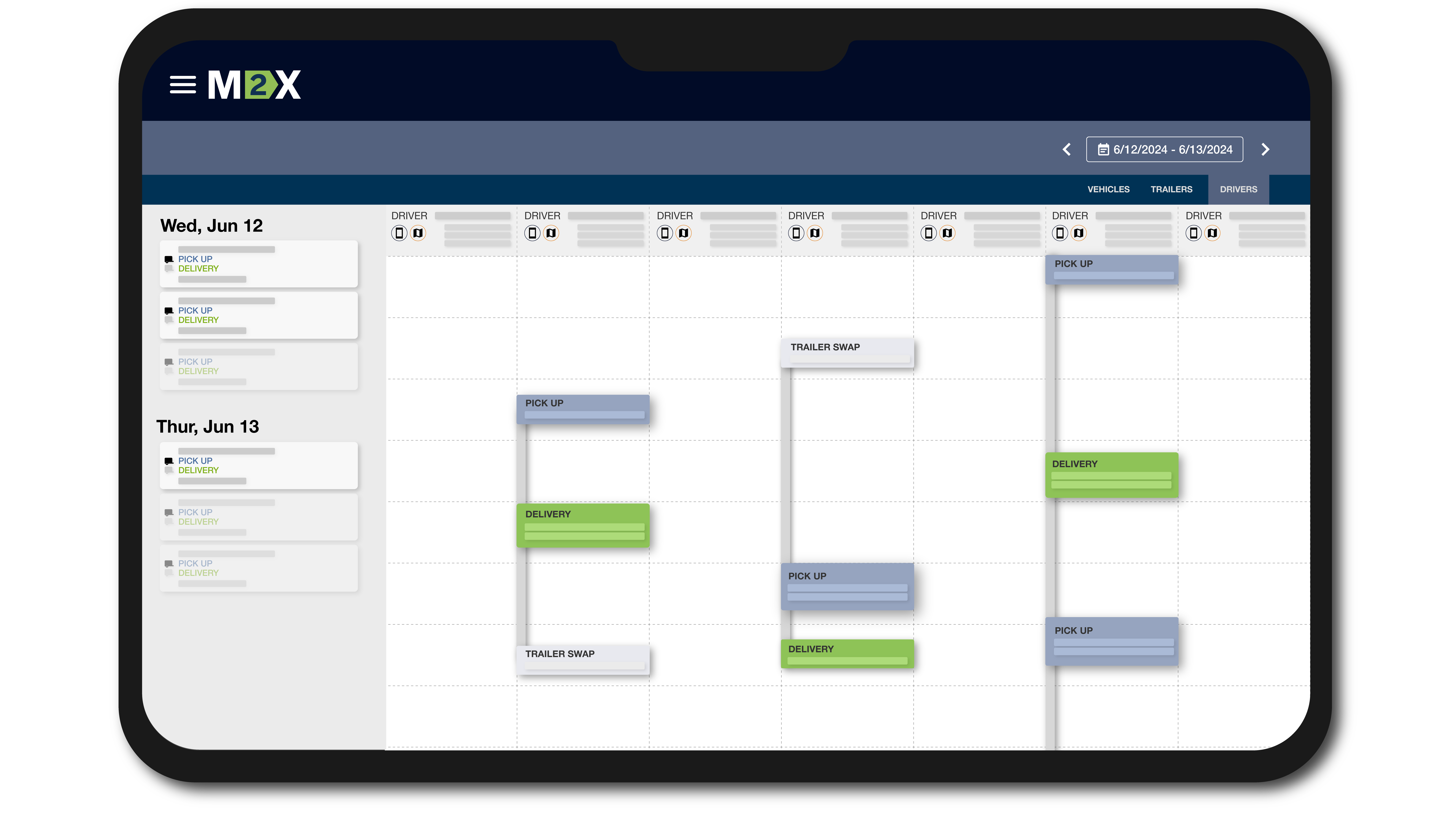 Graphic of M2X Dispatch Hub software