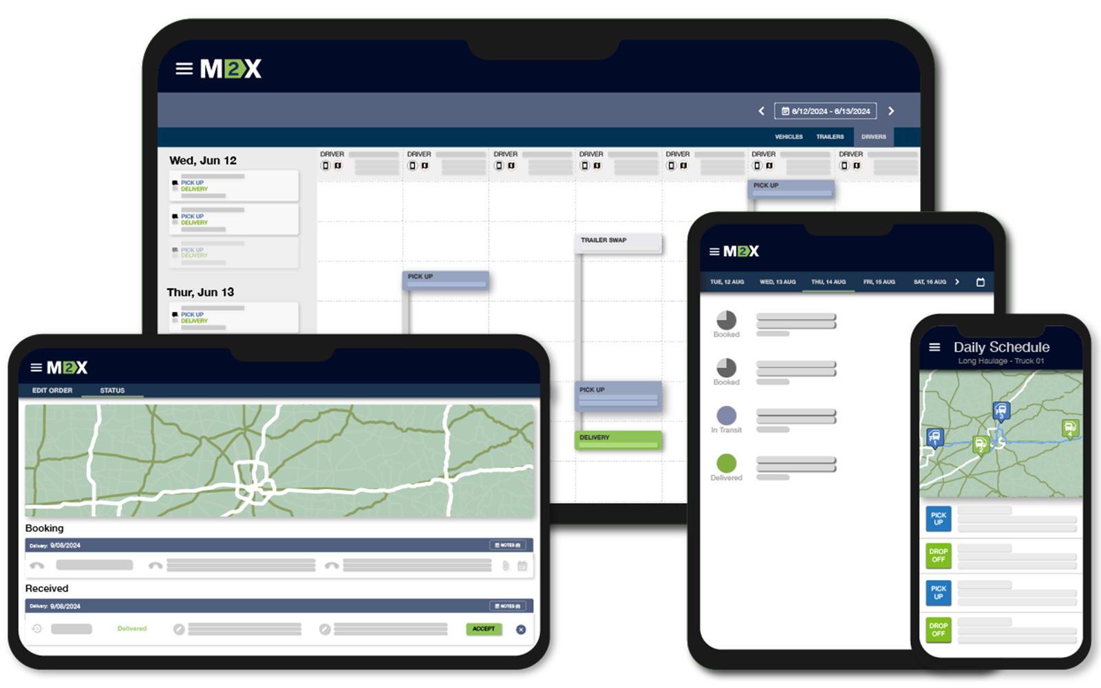 Graphic of M2X software on multiple devices