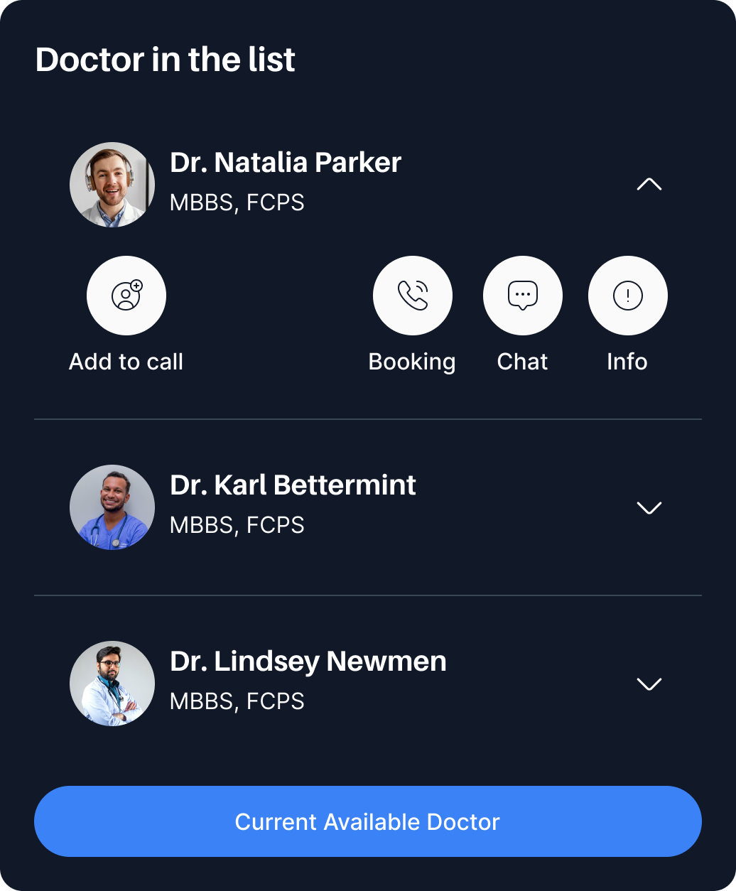 Telemedicine App Dashboard