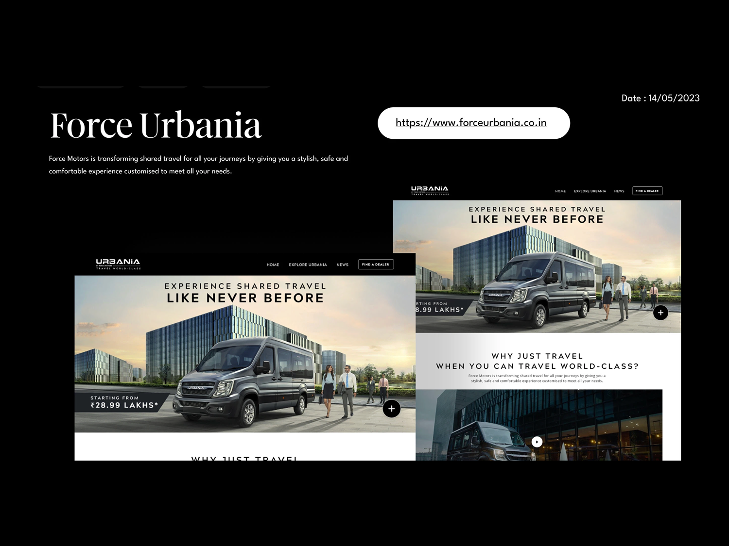 Force Urbania Website Design