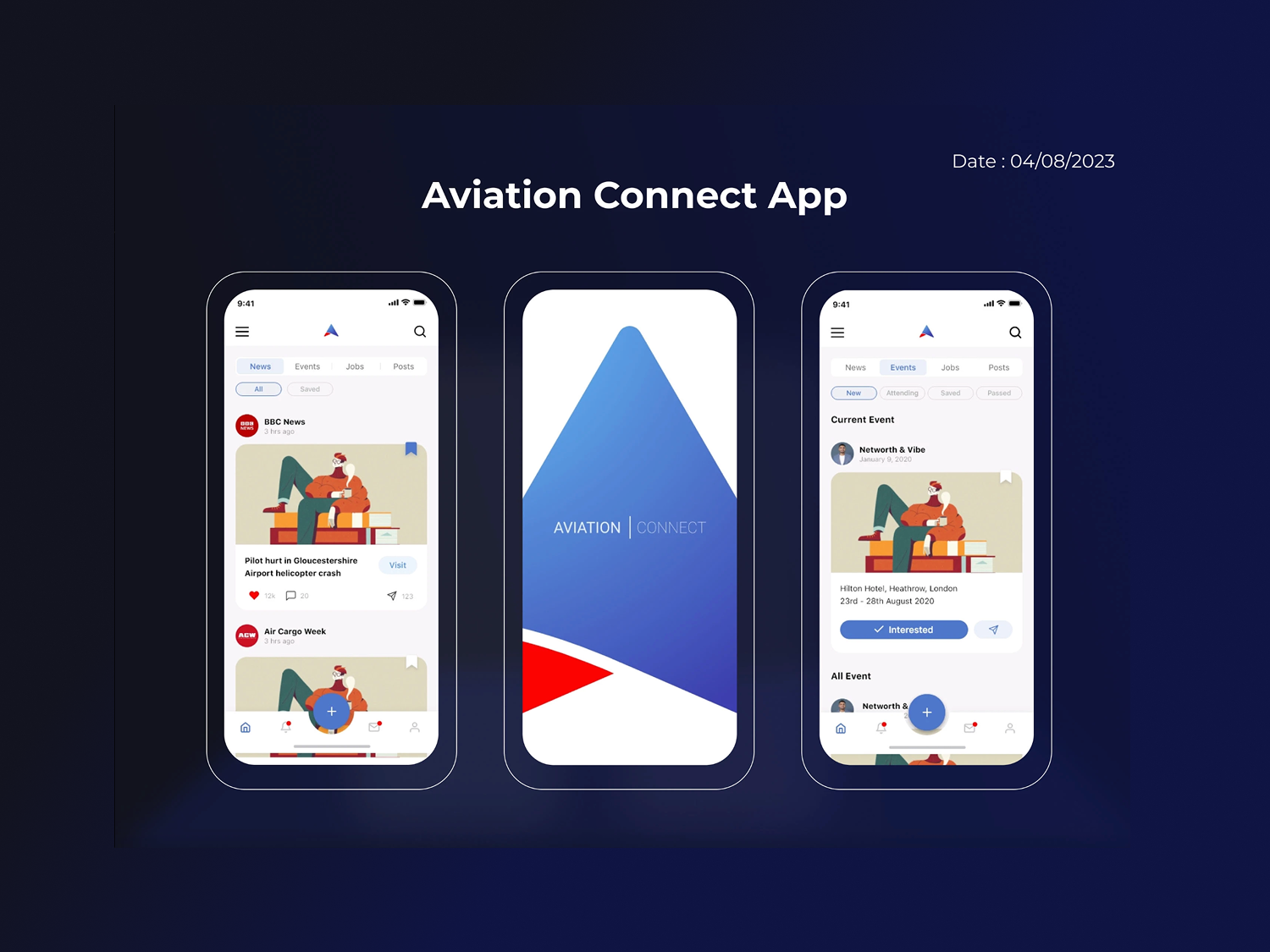 Aviation Connect App Design