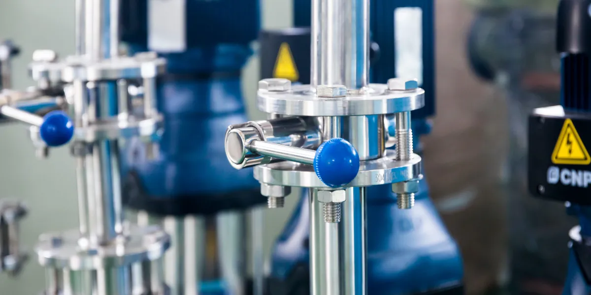 View of valve handles