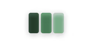 Three sample forest greens
