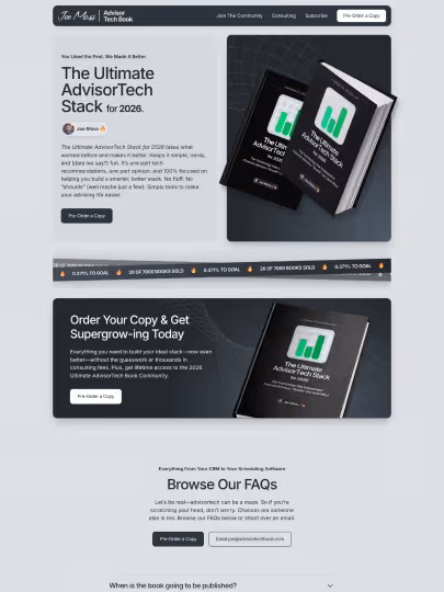 Joe Moss Advisor Tech Book