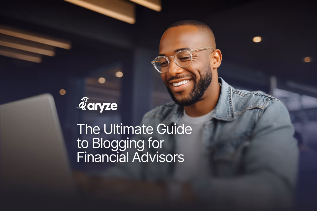 Graphic of a MacBook with Aryze Blogs open