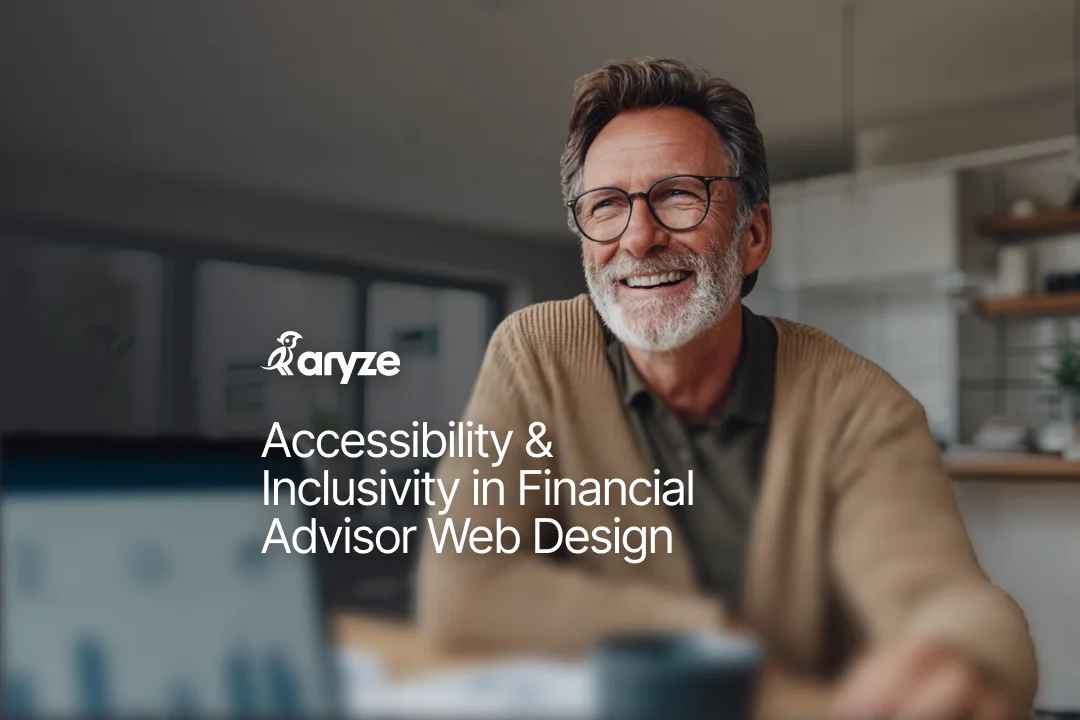Happy financial advisor at his desk