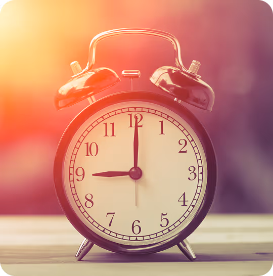Wecker als Symbol für termingerechter Service