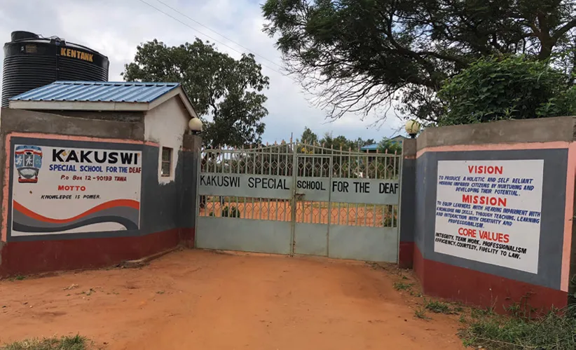 Gate at Kakuswi Special School for the Deaf