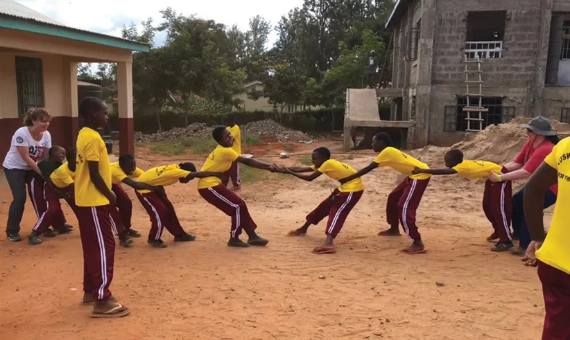 Kids playing outside
