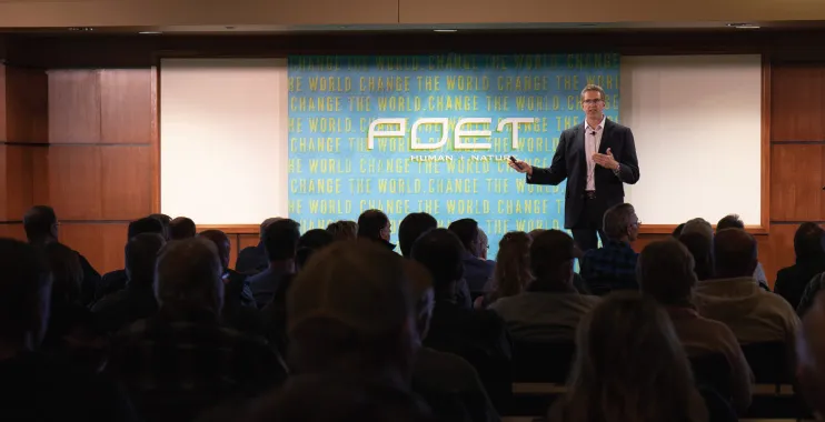 A man having a speech