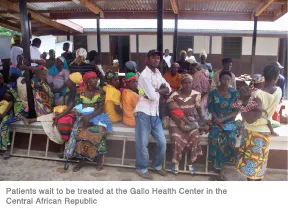 Patients wait to be treated at the health centre