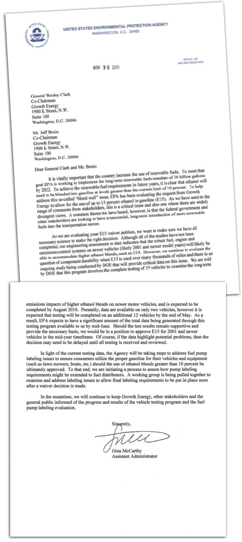  The letter in response to the Green Jobs Waiver filed in March 2009.
