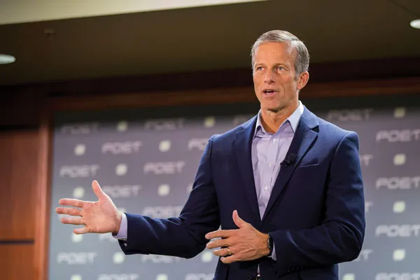 Sen. John Thune having a speech