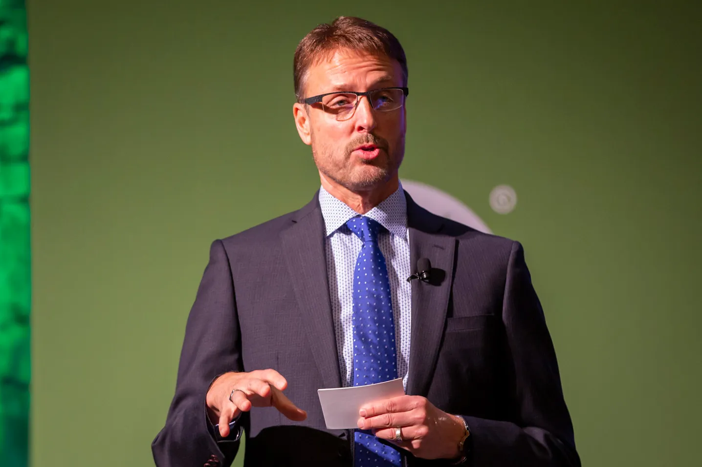 Jeff having a speech
