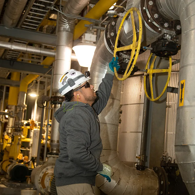 Jose Gutierrez works within the plant