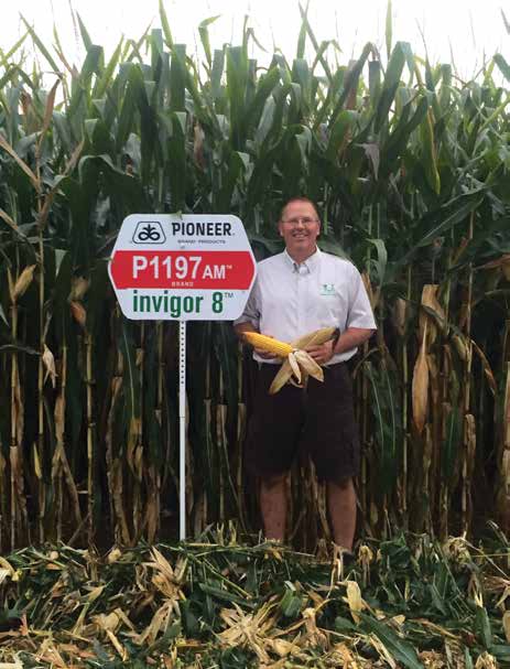 David holding corns in a corn farm