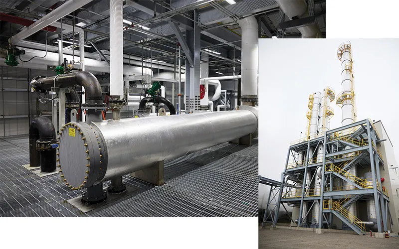 Industrial plant piping system.