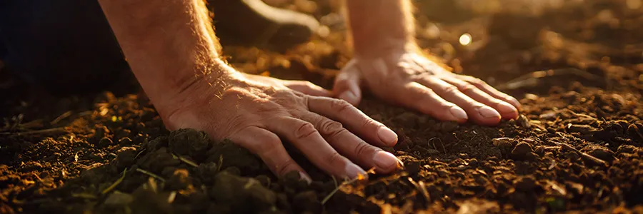 Hands on the soil